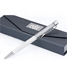 Hermoso colorido Crystal Metal Ball Pen con caja de regalo